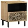 Solid mango wood bedside table 40x33x46 cm by , Nightstands - Ref: Foro24-358218, Price: 85,06 €, Discount: %