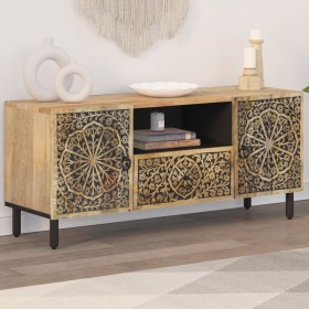 Solid mango wood TV cabinet 105x33x46 cm by , TV Furniture - Ref: Foro24-358226, Price: 197,61 €, Discount: %