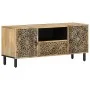 Solid mango wood TV cabinet 105x33x46 cm by , TV Furniture - Ref: Foro24-358226, Price: 193,02 €, Discount: %