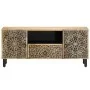 Solid mango wood TV cabinet 105x33x46 cm by , TV Furniture - Ref: Foro24-358226, Price: 193,02 €, Discount: %