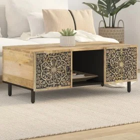 Solid mango wood coffee table 100x54x40 cm by , Coffee table - Ref: Foro24-358224, Price: 195,80 €, Discount: %