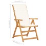 Reclining garden chairs 2 pcs solid acacia wood brown by vidaXL, Garden chairs - Ref: Foro24-45937, Price: 141,68 €, Discount: %