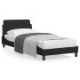 Estructura de cama con cabecero de terciopelo negro 90x190 cm de , Camas y somieres - Ref: Foro24-373094, Precio: 109,76 €, D...