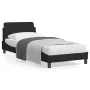 Estructura de cama con cabecero de terciopelo negro 90x190 cm de , Camas y somieres - Ref: Foro24-373094, Precio: 108,77 €, D...