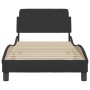 Estructura de cama con cabecero de terciopelo negro 90x190 cm de , Camas y somieres - Ref: Foro24-373094, Precio: 109,76 €, D...