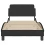 Estructura de cama con cabecero de terciopelo negro 90x190 cm de , Camas y somieres - Ref: Foro24-373094, Precio: 108,77 €, D...