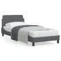 Estructura de cama con cabecero terciopelo gris oscuro 90x200cm de , Camas y somieres - Ref: Foro24-373113, Precio: 126,32 €,...