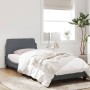 Dark gray velvet bed frame with headboard 90x200cm by , Beds and slatted bases - Ref: Foro24-373113, Price: 136,69 €, Discoun...