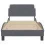 Estructura de cama con cabecero terciopelo gris oscuro 90x200cm de , Camas y somieres - Ref: Foro24-373113, Precio: 126,32 €,...