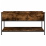 Engineered wood coffee table metal smoke oak 100x50x50 cm by , Coffee table - Ref: Foro24-845348, Price: 64,83 €, Discount: %