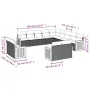 Garden sofa set with cushions 13 pieces gray synthetic rattan by , Garden sets - Ref: Foro24-3260611, Price: 937,21 €, Discou...