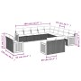 Gartensofa-Set mit Kissen, 13-teilig, graues synthetisches Rattan von , Gartensets - Ref: Foro24-3260611, Preis: 913,63 €, Ra...
