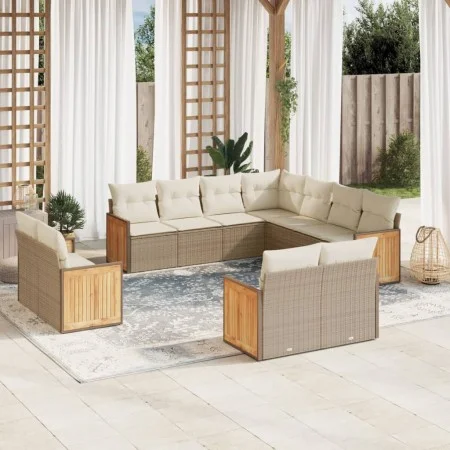 11-piece garden sofa set with beige synthetic rattan cushions by , Garden sets - Ref: Foro24-3260581, Price: 928,14 €, Discou...
