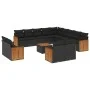 14-piece garden sofa set with black synthetic rattan cushions by , Garden sets - Ref: Foro24-3260613, Price: 926,82 €, Discou...