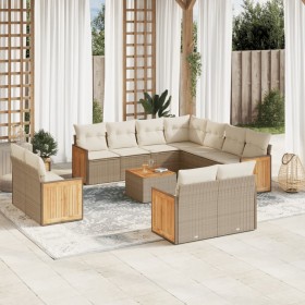 12-piece garden sofa set and brown synthetic rattan cushions by , Garden sets - Ref: Foro24-3260588, Price: 934,25 €, Discoun...