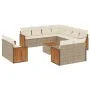 12-piece garden sofa set and brown synthetic rattan cushions by , Garden sets - Ref: Foro24-3260588, Price: 968,75 €, Discoun...