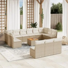 14-piece garden sofa set with beige synthetic rattan cushions by , Garden sets - Ref: Foro24-3223902, Price: 918,11 €, Discou...