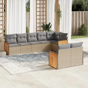 Garden sofa set with beige cushions 8 pcs PE rattan by , Garden sets - Ref: Foro24-3260232, Price: 579,54 €, Discount: %
