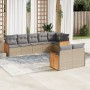 Garden sofa set with beige cushions 8 pcs PE rattan by , Garden sets - Ref: Foro24-3260232, Price: 541,34 €, Discount: %