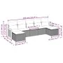 7-teiliges Gartensofa-Set und beigefarbene synthetische Rattankissen von , Gartensets - Ref: Foro24-3260316, Preis: 430,09 €,...