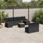Gartensofa-Set 10-teilig mit schwarzen synthetischen Rattankissen von , Gartensets - Ref: Foro24-3260459, Preis: 561,39 €, Ra...