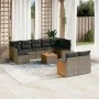 10-piece garden sofa set with gray synthetic rattan cushions by , Garden sets - Ref: Foro24-3260380, Price: 619,99 €, Discoun...