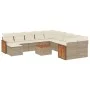12-teiliges Gartensofa-Set und braune synthetische Rattankissen von , Gartensets - Ref: Foro24-3260658, Preis: 825,10 €, Raba...