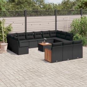 14-piece garden sofa set with black synthetic rattan cushions by , Garden sets - Ref: Foro24-3260543, Price: 849,95 €, Discou...