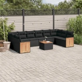 11-piece garden sofa set and black synthetic rattan cushions by , Garden sets - Ref: Foro24-3260410, Price: 651,57 €, Discoun...