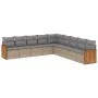 9-piece garden sofa set with beige synthetic rattan cushions by , Garden sets - Ref: Foro24-3260141, Price: 567,54 €, Discoun...