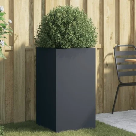 Anthracite cold rolled steel planter 42x38x75 cm by , Pots and planters - Ref: Foro24-841579, Price: 71,39 €, Discount: %