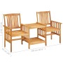 Gartenstühle mit Tisch aus massivem Akazienholz 159x61x92 cm von vidaXL, Gartensets - Ref: Foro24-45933, Preis: 134,48 €, Rab...