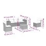 6-teiliges Gartensofa-Set und schwarze synthetische Rattankissen von , Gartensets - Ref: Foro24-3225383, Preis: 398,42 €, Rab...
