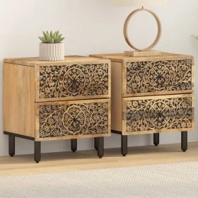 Bedside tables 2 pcs solid mango wood 40x33x46 cm by , Nightstands - Ref: Foro24-358211, Price: 187,31 €, Discount: %