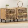 Bedside tables 2 pcs solid mango wood 40x33x46 cm by , Nightstands - Ref: Foro24-358211, Price: 187,31 €, Discount: %