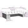 Gartensofa-Set mit beigen Kissen, 10-teilig, synthetisches Rattan von , Gartensets - Ref: Foro24-3260406, Preis: 676,87 €, Ra...