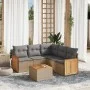 Garden sofa set with cushions 6 pieces beige synthetic rattan by , Garden sets - Ref: Foro24-3260050, Price: 405,53 €, Discou...