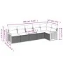 Gartensofa-Set mit Kissen, 6-teilig, beiges synthetisches Rattan von , Gartensets - Ref: Foro24-3260071, Preis: 412,99 €, Rab...