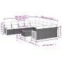 Gartensofa-Set 12-teilig mit schwarzen synthetischen Rattankissen von , Gartensets - Ref: Foro24-3260515, Preis: 770,48 €, Ra...