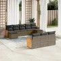 10-piece garden sofa set with gray synthetic rattan cushions by , Garden sets - Ref: Foro24-3260499, Price: 644,01 €, Discoun...
