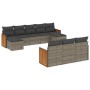 10-teilige Gartensofagarnitur mit grauen synthetischen Rattankissen von , Gartensets - Ref: Foro24-3260499, Preis: 610,09 €, ...