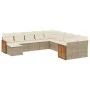 11-piece garden sofa set with beige synthetic rattan cushions by , Garden sets - Ref: Foro24-3260651, Price: 726,13 €, Discou...