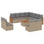 12-piece garden sofa set and brown synthetic rattan cushions by , Garden sets - Ref: Foro24-3260176, Price: 765,99 €, Discoun...