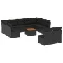 Gartensofa-Set 12-teilig mit schwarzen synthetischen Rattankissen von , Gartensets - Ref: Foro24-3223885, Preis: 677,07 €, Ra...