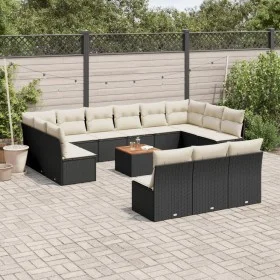 14-piece garden sofa set with black synthetic rattan cushions by , Garden sets - Ref: Foro24-3223900, Price: 788,32 €, Discou...