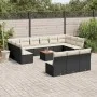 14-piece garden sofa set with black synthetic rattan cushions by , Garden sets - Ref: Foro24-3223900, Price: 788,32 €, Discou...