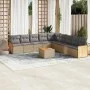 Juego de sofás jardín con cojines beige 10 pzas ratán sintético de , Conjuntos de jardín - Ref: Foro24-3260148, Precio: 606,8...
