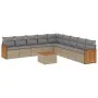 Juego de sofás jardín con cojines beige 10 pzas ratán sintético de , Conjuntos de jardín - Ref: Foro24-3260148, Precio: 606,8...