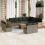 Garden sofa set with cushions 13 pieces gray synthetic rattan by , Garden sets - Ref: Foro24-3260562, Price: 806,37 €, Discou...