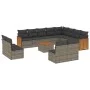 Garden sofa set with cushions 13 pieces gray synthetic rattan by , Garden sets - Ref: Foro24-3260562, Price: 806,37 €, Discou...